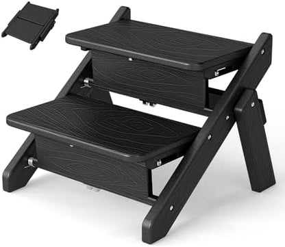 GREENVINES Foldable Dog Stairs & Steps, 2-in-1 HDPE Pet Ramp by GreenVines