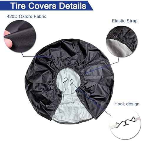 Tire Covers 4 Pack Fit Tire Diameters 24-26inch - Image 4