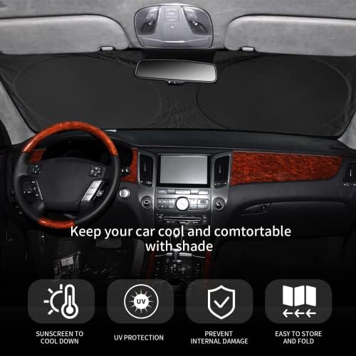 Windshield Sun Shade for Nissan Frontier 2022-2024 2025 2026 Sunshade - Image 3