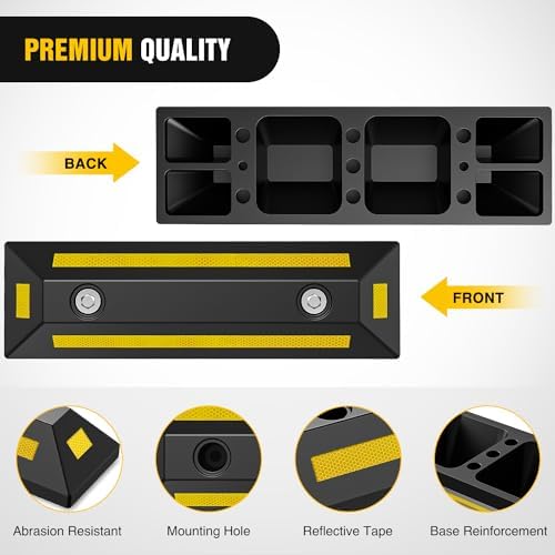 Nilight Rubber Parking Curb Wheel Stop - Image 5