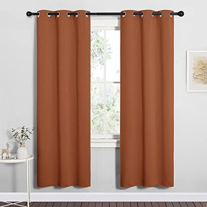 NICETOWN Blackout Curtain Panels, 1 Pair, 34 x 72-inch, Burnt Orange by NICETOWN