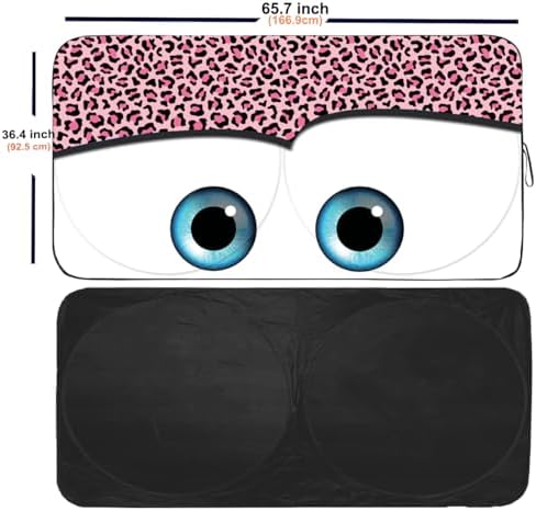 Gven Windshield Sun Shade Car Sun Shade 2025 Pink Car Accessories - Image 2