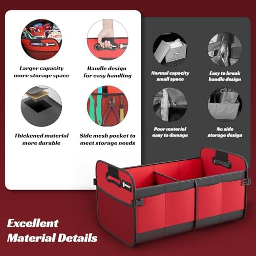 Sposuit Trunk Organizer for Car - 70L Collapsible Sturdy Car Storage - Image 6