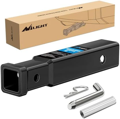 Nilight Trailer Hitch Receiver Extender Adapter | 2" to 1-1/4" Hitch Adapter by Nilight