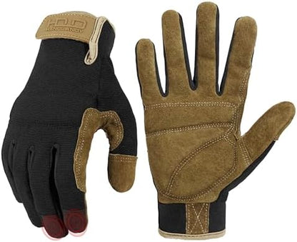 HANDLANDY Work Gloves for Men & Women, Utility Mechanic Working Gloves Touch by HANDLANDY