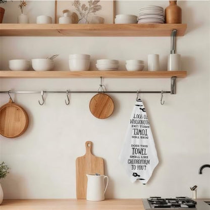 Funny White Kitchen Towels, Funny Joked Themed Waffle Hand Towels - Image 3