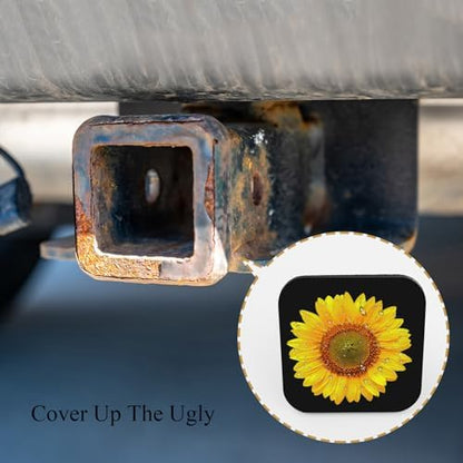 Sunflower Travel Towing Hitch Plug Covers Yellow Flower - Image 4
