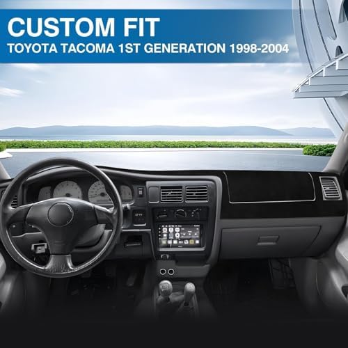 KUST Black Dash Cover for Toyota Tacoma 1998-2002 2003 2004 Left Hand Driving - Image 3