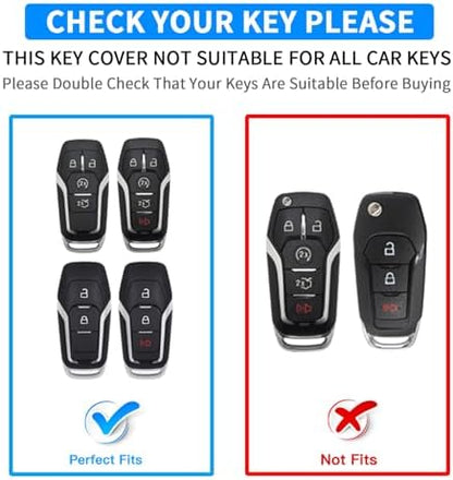 QBUC for Ford Key fob Cover, 4/5 Buttons Smart Key - Image 2
