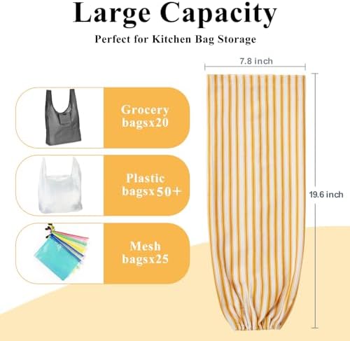 TOGETRUE Plastic Bag Holder, Wall Mount Grocery Bag Holder, Reusable Trash Bags - Image 3
