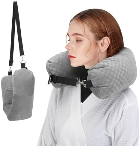 Stuffable Neck Pillow for Travel, Packable Neck Pillow by NK+HealthCare