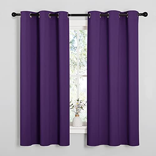 NICETOWN Royal Purple Blackout Curtains 48 inches Length by NICETOWN
