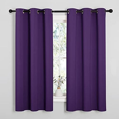 NICETOWN Royal Purple Blackout Curtains 48 inches Length by NICETOWN