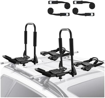 Roof Rack 2 Pairs J-Bar Soft Roof Rack Quick Folding Top Mount Tie Down Carrier by Unknown