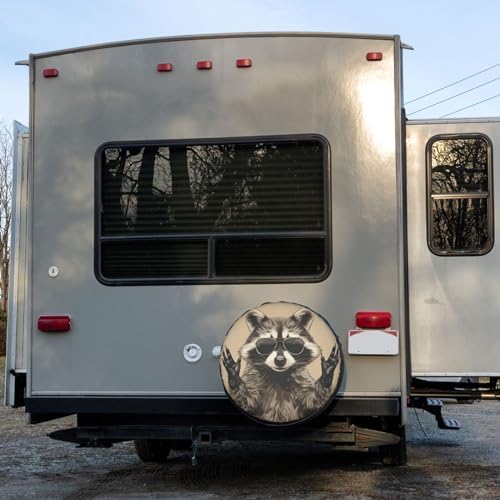Delerain Funny Raccoon Spare Tire Cover - Image 6
