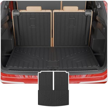 Trunk Mat with Backrest Mat for 2018-2025 2026 Volkswagen Atlas by Thinzyou