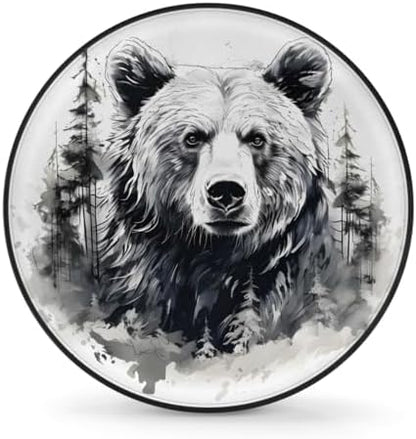 Rv Spare Tire Cover Wheel Mountain Bear Gray Tire Covers Wheel Protectors by FengQuGou