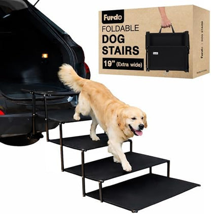 Dog Stairs for Large Dogs, for Medium Dogs, Foldable Dog Ramp for Car & SUV by FurdoHerdingBall