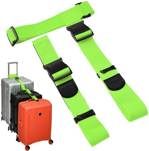 BILIONE 2 Pack Luggage Connector Straps, Connect 3 Suitcases ＆ Add A Bag by BILIONE