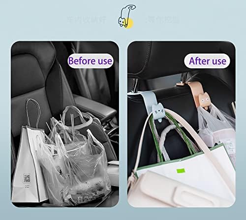 Fashion Car Seat Back Organizers, 4 Pack Universal Headrest Hooks, Bag Holder - Image 2