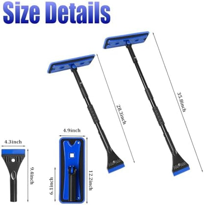 36" Car 3-in-1 Snow Brush, Detachable Extendable Vehicle Windshield Ice Frost - Image 2