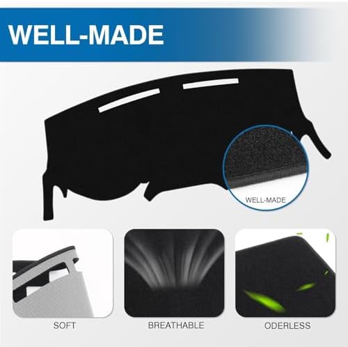 KUST Black Dash Cover for Dodge Grand Caravan 2011-2020/Chrysler Town & Country - Image 4