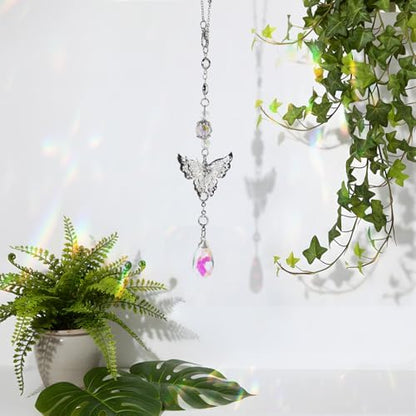 8 Inch Butterfly Crystal Suncatcher Car Rearview Mirror Charm - Image 4