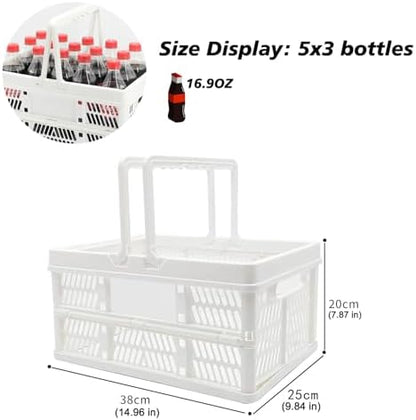 Plastic crates for storage, plastic baskets for organizing, 14.96x9.84x7.87" - Image 3