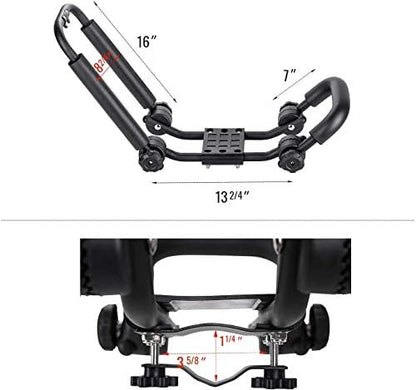 2 Pairs Fold Down J Bar Kayak Rack Designed mounts to virtually All crossbars - Image 2