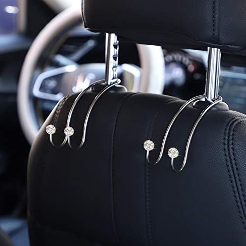 SAVORI Auto Hooks Bling Car Hangers Organizer Seat Headrest Hooks Strong and - Image 3
