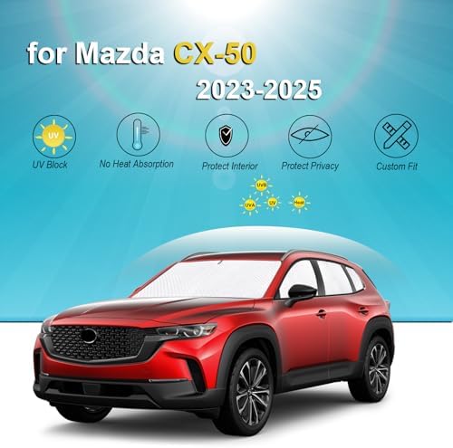KMF 8pcs Thicken Sun Shades for Mazda CX-50 Accessories 2023-2025, Custom Full - Image 2