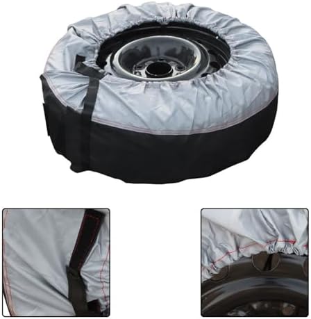 GXYWADY 4X Gray Universal Fit Tire Totes, Seasonal Spare Tire Cover, Portable - Image 4