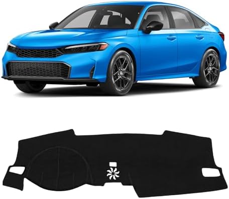 KUST Black Dash Cover for Honda Civic 2022-2026 Dashboard Cover Accessories for by KUST