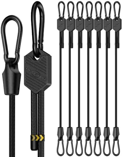 Lucky Straps 12" Black Adjustable Carabiner Bungee Cords by LuckyStraps