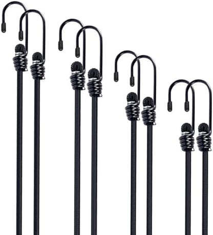 Bungee Cords with Hooks 8 Pack Bungee Cord Includes 12 inches, 18 inches by QGEIBBungeecordswithhooks