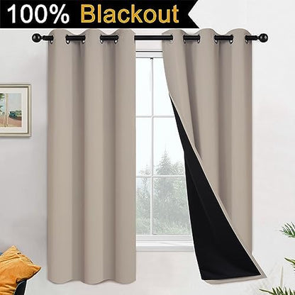Yakamok Natural Blackout Curtains 63 Inches Long - Image 2