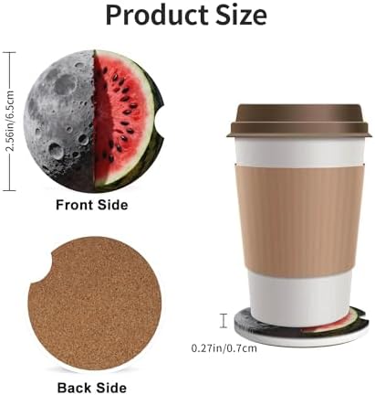 Watermelon Moon Car Cup Holder Coasters 2 Pack 2.63" - Image 4