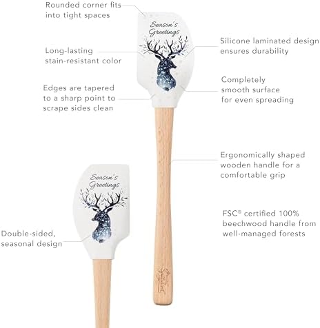 Tovolo Spatulart ‘Season Greetings’ Christmas Holiday Silicone Spatula - Image 3