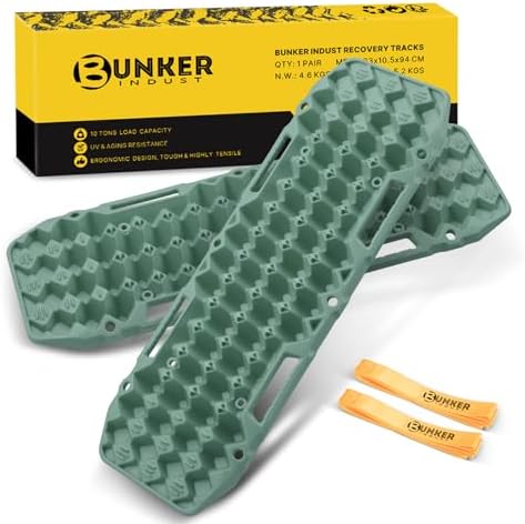 BUNKER INDUST Off-Road Traction Boards, Pair Recovery Tracks Traction Mat by BUNKERINDUST