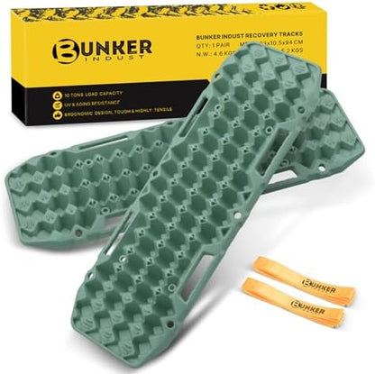 BUNKER INDUST Off-Road Traction Boards, Pair Recovery Tracks Traction Mat by BUNKERINDUST