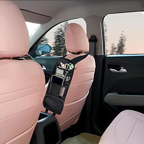 QUICTO Car Seat Storage Hanging Bag, Car Multifunctional Storage Mesh Net Pocket - Image 7