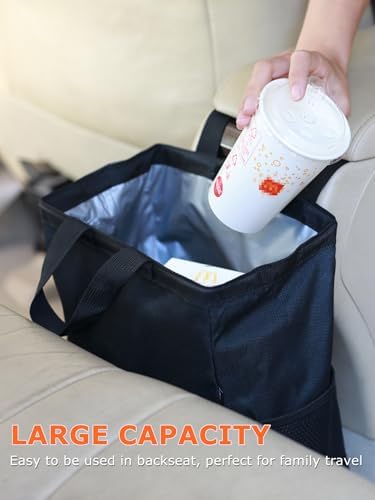 Ginsco New Leak-Proof Travel Car Trash Bag, 3.5 Gallons Large Capacity Hanging - Image 3