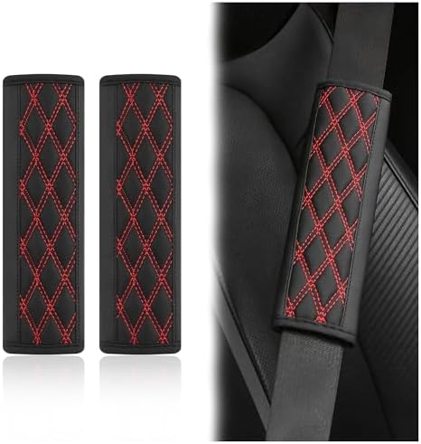 2PCS Car Seat Belt Cover Pads, Leather Seatbelt Covers Protect Shoulder and by wedfish