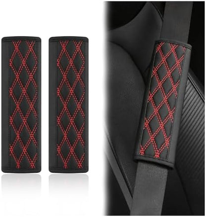 2PCS Car Seat Belt Cover Pads, Leather Seatbelt Covers Protect Shoulder and by wedfish