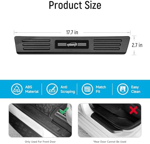 ZZEQYG 2 Pcs Front Door Sill Protector - Image 3