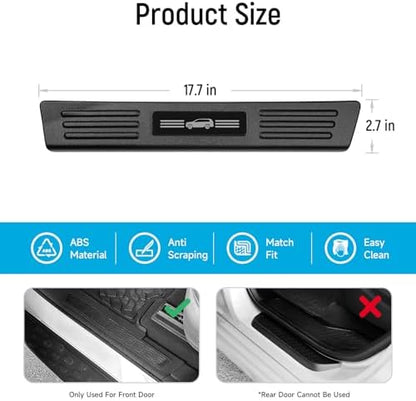 ZZEQYG 2 Pcs Front Door Sill Protector - Image 3