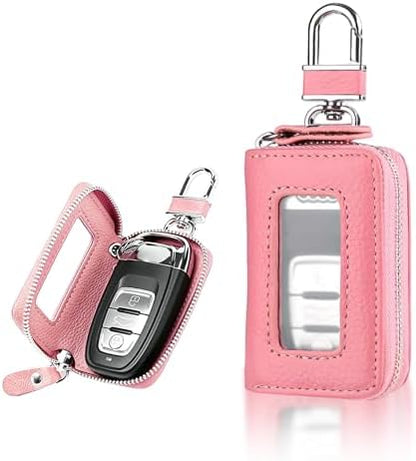 Car Key Case, PU Leather Auto Key Fob Cover, Car Smart Key Pouch by Unknown