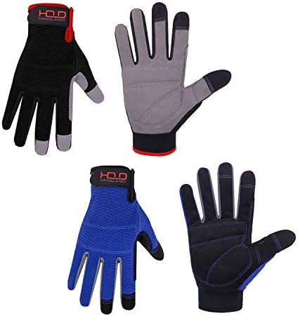HANDLANDY Work Gloves for Men & Women, Utility Mechanic Working Gloves Touch by HANDLANDY
