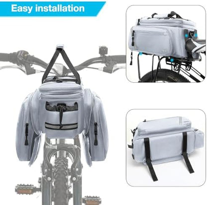 MOSISO Bike Rack Bag with Rain Cover, Bike Trunk Cooler Handag - Image 6