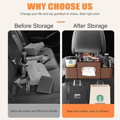 UKM 3-in-1 Back Seat Car Organizer, Car Backseat Storage Box - Image 4